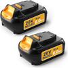 Улучшенный 2 шт. 6,0 Ач Замена для аккумулятора Dewalt 20 В Совместим с аккумулятором Dewalt 20 В Max Инструменты серий DCD/DCF/DCG/DCS для беспроводного электроинструмента