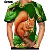 Мужская повседневная футболка с коротким рукавом с принтом «Белка» на 3D-принте Мужская футболка