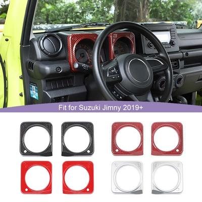  Декоративные наклейки на приборную панель автомобиля из АБС-пластика для Suzuki Jimny 2019, аксессуары для интерьера с принтом из углеродного волокна