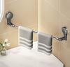 Extendable Rod Non Perforated Bathroom Storage Rack Bathroom Suction Cup Towel Rack, Bathroom Storage Towel Pole Kitchen Hook