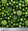 Japan Crepe Satin Fabric Pear,Lemon & Watermelon Fruits Print Sewing Fabric Metre 42 Inch