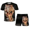 Children Dinosaur Clothing Sets Baby Boy Jurassic Park 3 Clothes Girls Short Sleeve T shirt+Pants 2pcs Suits Boys Clothes 1-14T