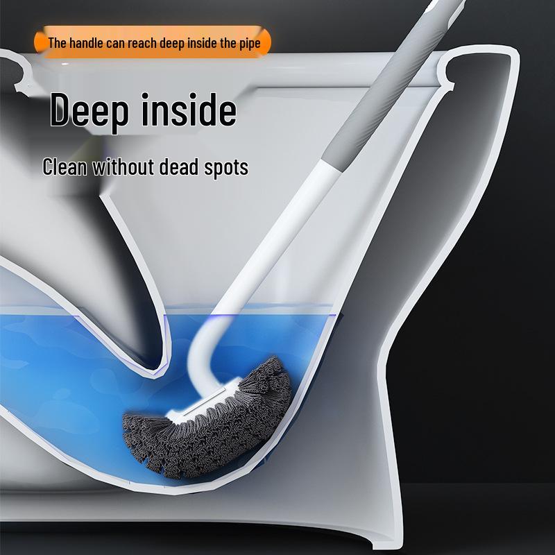 Настенная туалетная щетка с длинной ручкой и мягкой щетиной для эффективной очистки