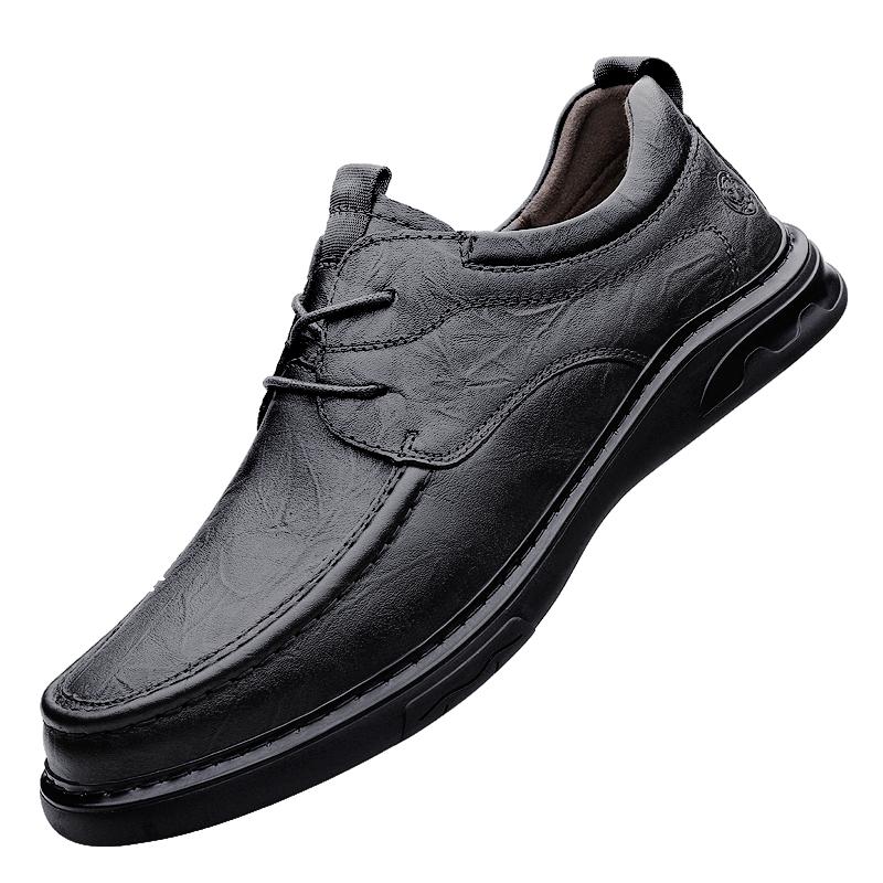 Повседневные мужские кожаные туфли из натуральной кожи высокого качества в мужском стиле для отдыха, бизнеса, вечеринок, повседневные, офисные туфли для взрослых, черные, коричневые