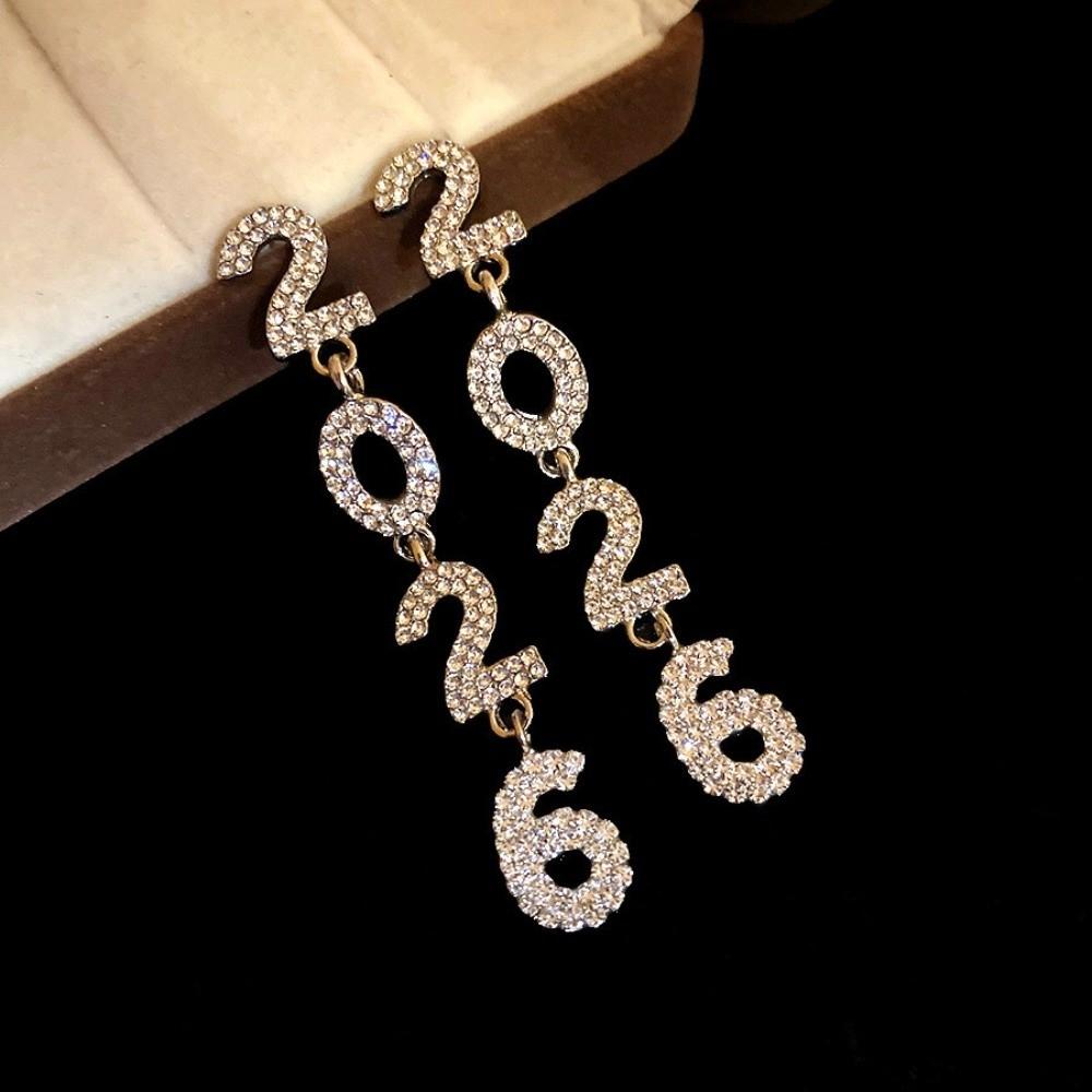 Jewelry Happy New Year Earrings Aesthetic Crystal Party Earrings Pendant 2026 Stud Earrings Girls