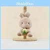 Cute Cartoon Plush Bunny Keychain With Ultra Soft Short Fur For Bag Decoration