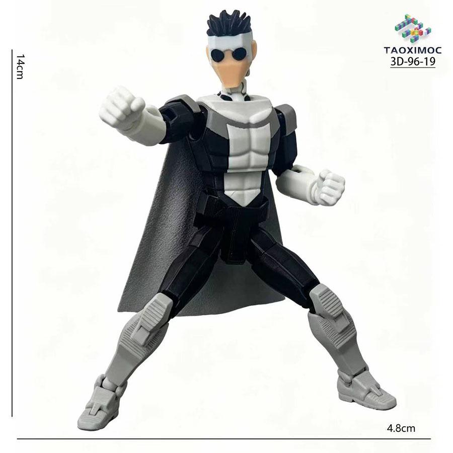 3D-Printed Movable Cartoon Figure Desk Ornament Model
