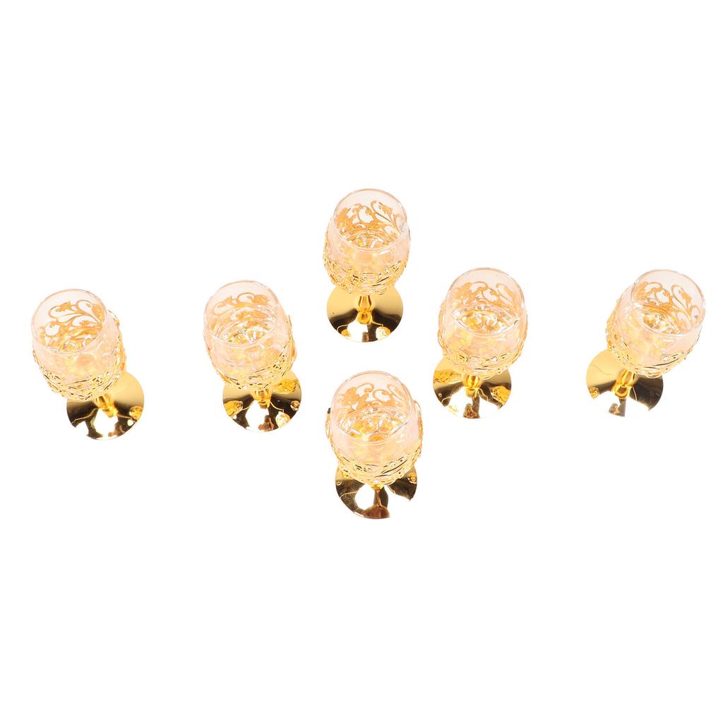 Набор из 6 шт. Винтажные бокалы для вина с цветочным тиснением, прозрачные стеклянные бокалы для воды