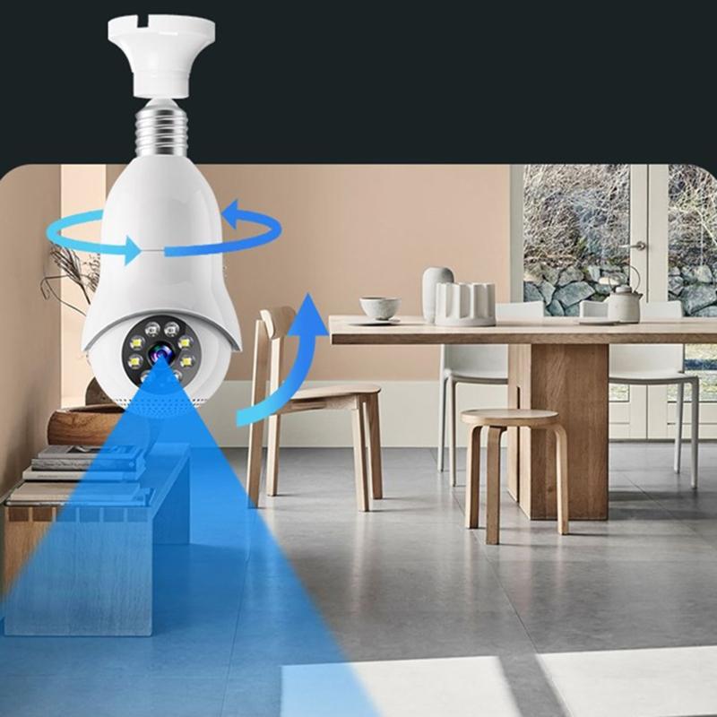 Беспроводная WIFI Внутренняя Камера 1080P 5 ГГц -диапазон Домашняя Безопасность Двусторонняя Связь Автоматическое Слежение Форма Лампочки