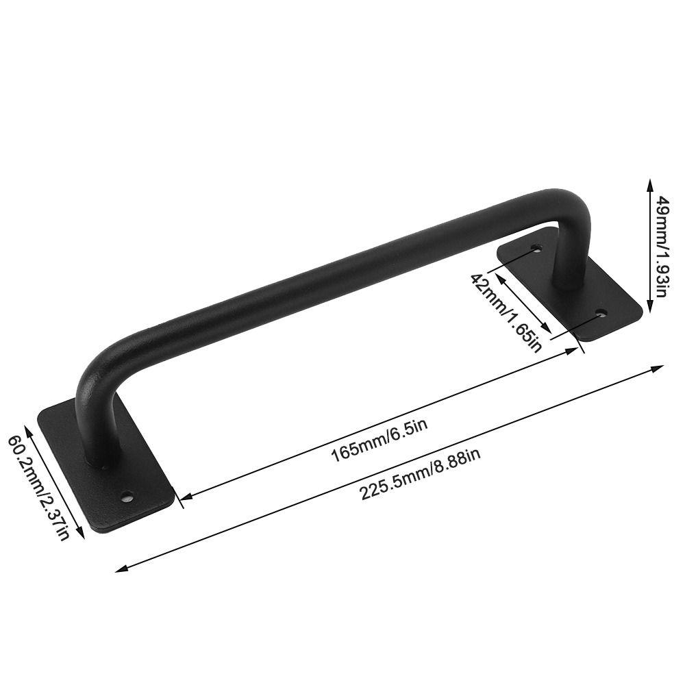 Carbon Steel Barn Door Pull Handle Easy Install Gate Door Pull Handle Sliding Door Handle Gate