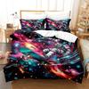 3D Astronaut Bedding Set Kids Duvet Cover Pillowcase Rocket Bedding Full Double Queen King Size Set for Boys Teens Queen Cover