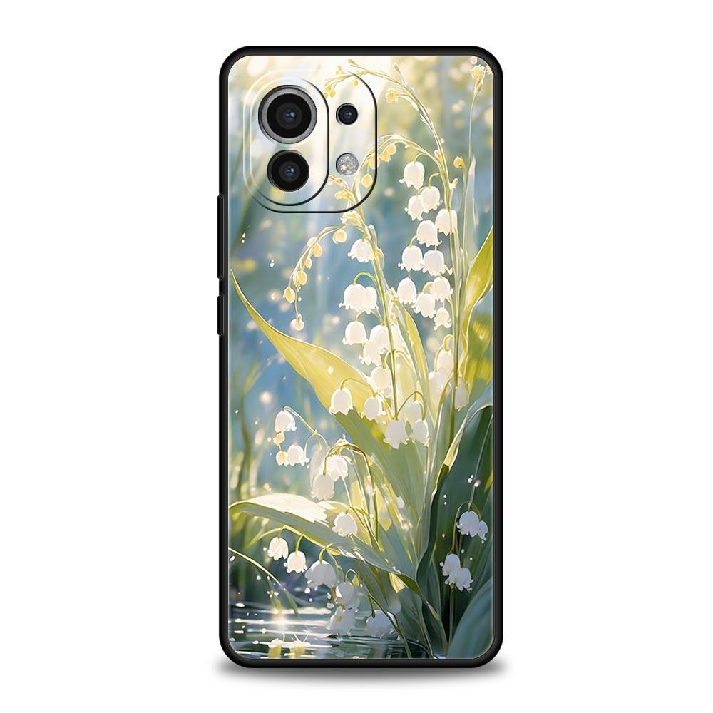 Прозрачный цветочный чехол для телефона Ландыш для Xiaomi Mi 17 Pro Max 15 14 13 12 11 Ultra 15T 14T 13T 12T 11T Pro Lite Мягкий ТПУ