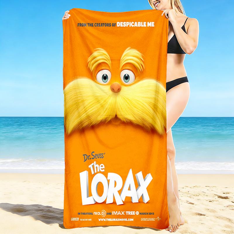 1Pc Lorax Adventure Beach Towel Quick Dry Multiuse For Beach Pool Gym Yoga Home Travel Christmas Halloween Xmas Gift L1120