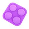 1 шт. 4-х полостная силиконовая форма для мыла, сделай сам, инструменты для украшения торта, поднос, легко извлекаемый из формы, круглые формы для мыла