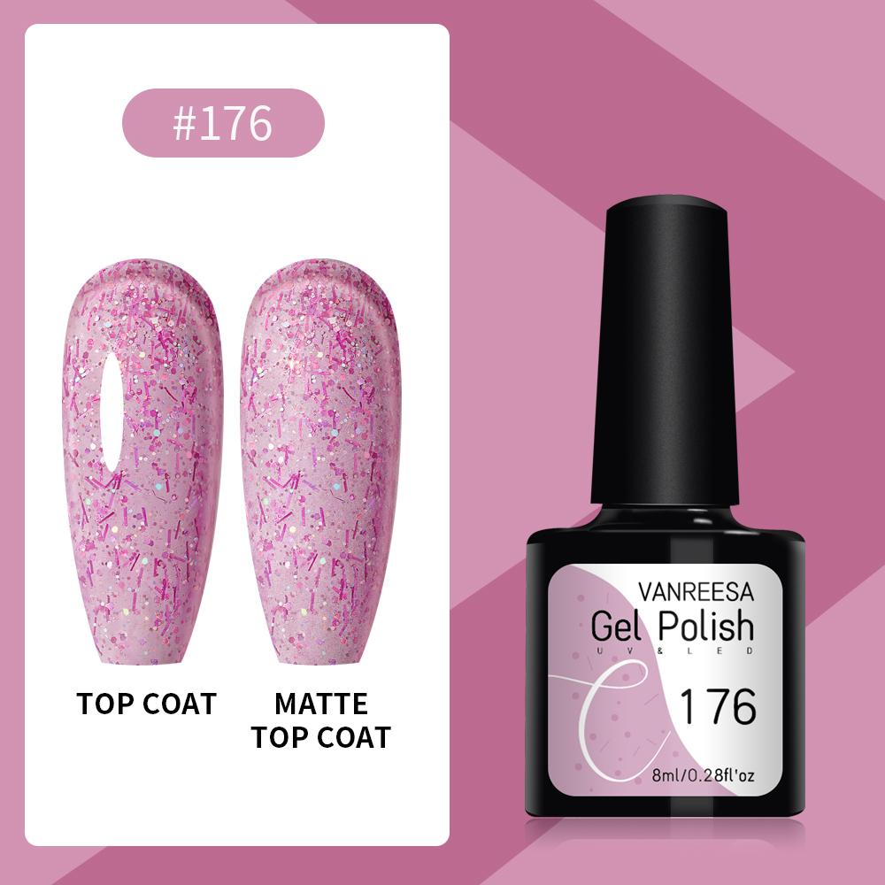 VANREESA Набор гелей для ногтей 111 цветов Гель-лак для ногтей Soak Off Базовое покрытие Верхнее покрытие Маникюр для ногтей УФ-светодиодный полуперманентный лак Стойкий гель для дизайна ногтей
