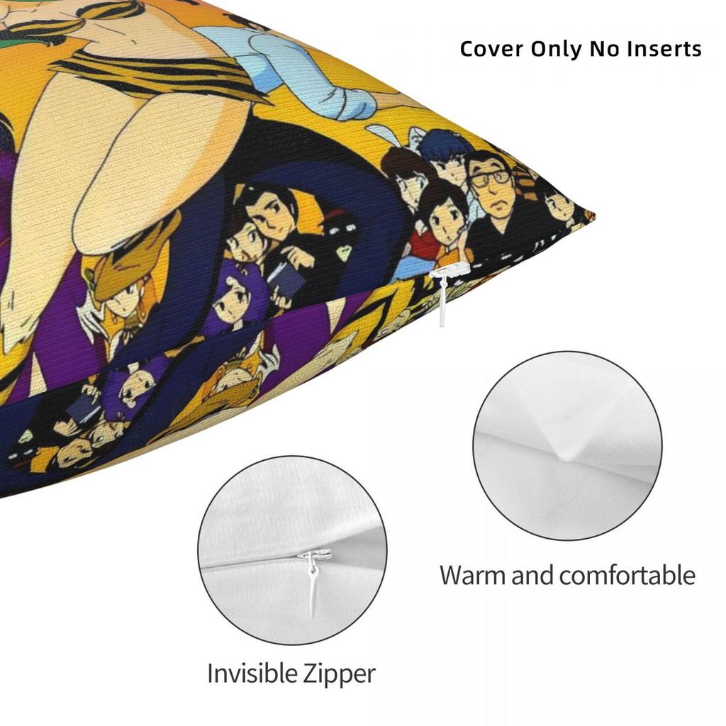 Anime Urusei Yatsura Pillow Case Morden Pillow Cover Square Graphic Cushion Cover Pillowcases For Sofa Bedroom Home Decor
