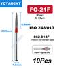 FG Fine Dental Burs Diamond Burs High Speed Turbines Drills Dental Lab Polishing Tools TR/TC/TF/FO/BR/SR/Type 1.6mm 10pcs/Pack