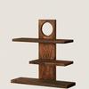 Antique Desktop Storage Shelf Chinese Style Tea Set Rack Retro Desk Shelves  Home Decor