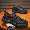 2025 New Product Handmade Soft-soled Men's Shoes Winter Foreign Trade Explosion Casual Shoes Men's Leather Shoes Flat-soled Large-size Loafers