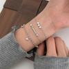 Серебряный браслет S925 из серебра 925 пробы, комбинированный браслет с любовью, стильный дизайн, сложенный браслет с милым девчачьим сердечком