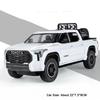 1:24 Tundra Lc80 Model Toy Diecast Alloy Car Front Wheel Steering Doors Opened Sound Light Pull Back Vehices For Children's Toys