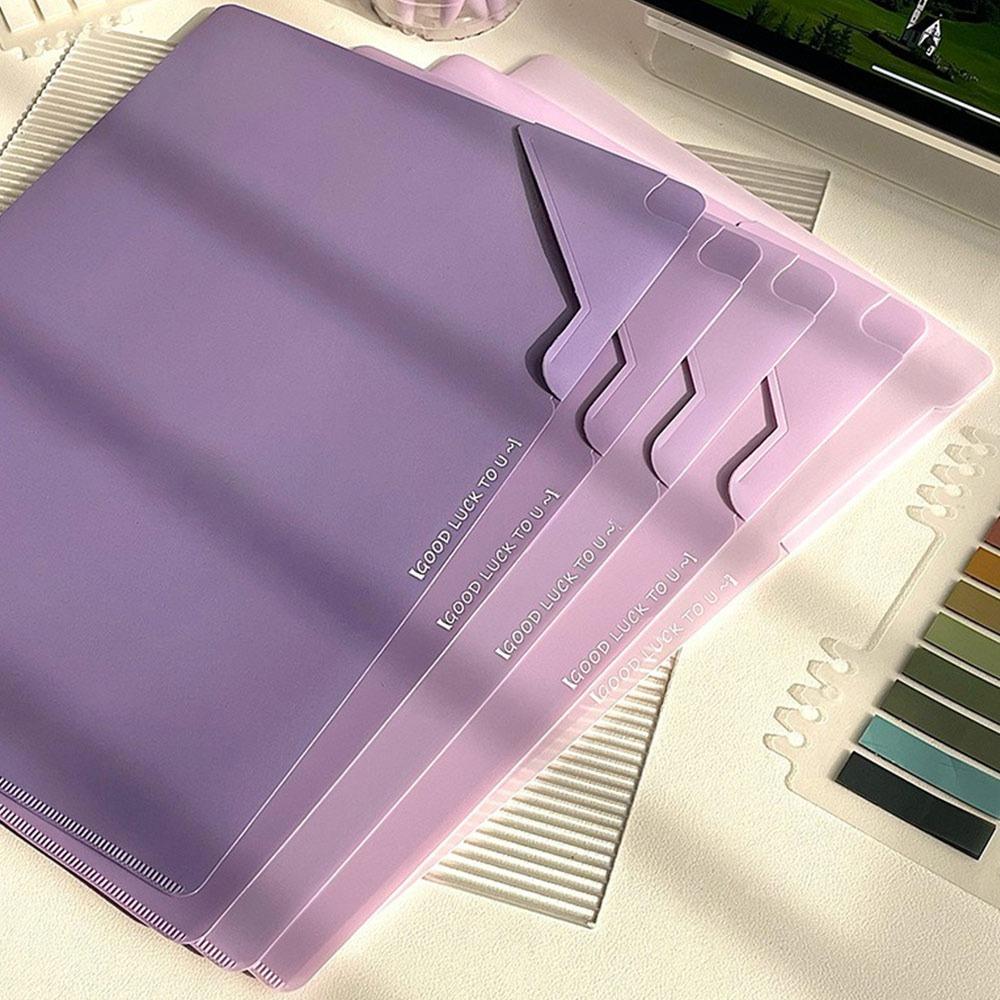 5pcs/set Waterproof File Folders Plastic File Organizer Creative Sorting Storage Bag Stationery