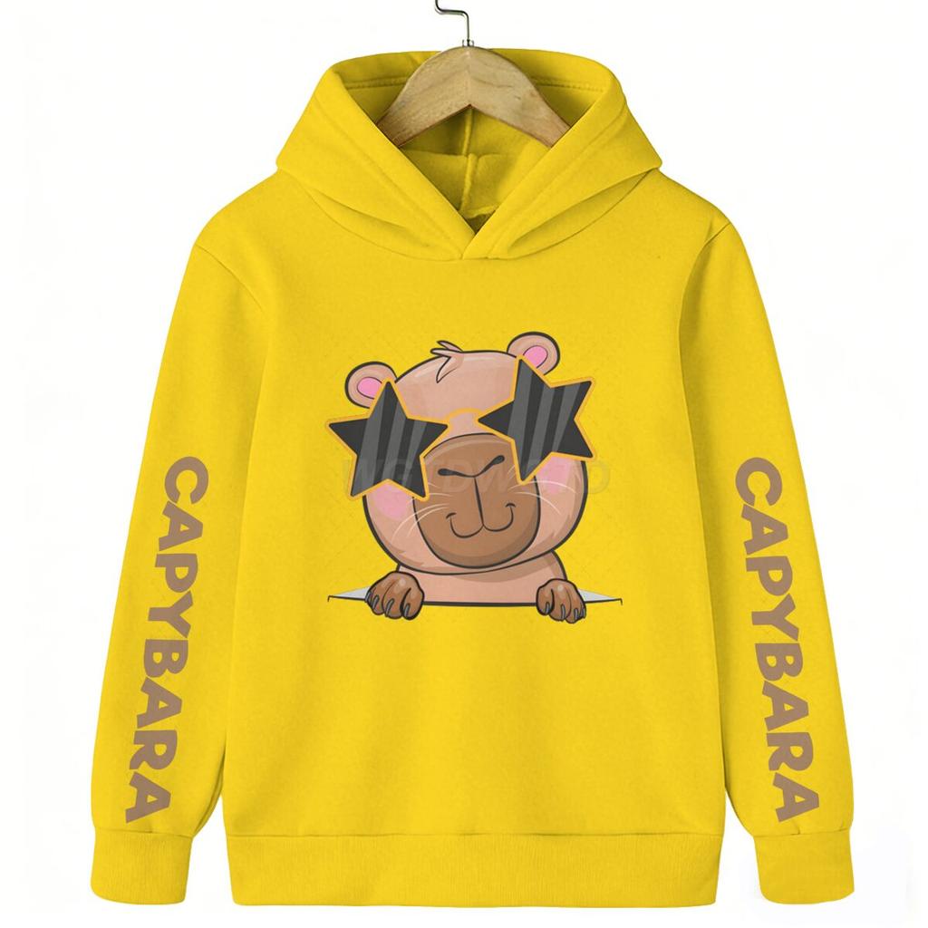 Capybaras Child Hoodies & Sweatshirts Cute Cartoon Capibara Print Children's Sweatshirt Hoody Boys Girls Kawaii Casual Tops
