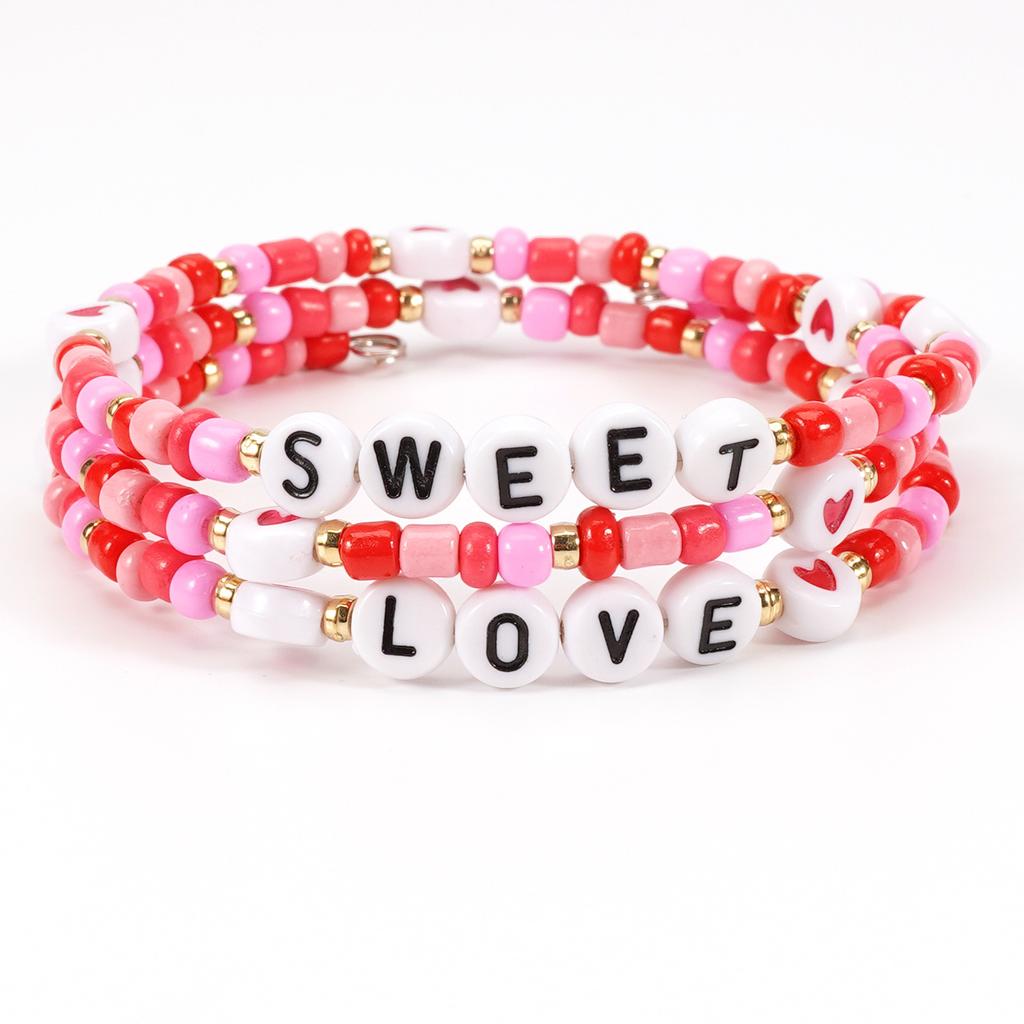 Valentine's Day Bracelet XOXO Soft Pottery Love Qixi Gift Wrapping Rice Ball