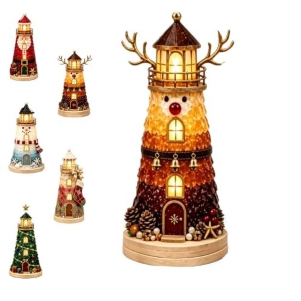 LED Lights Christmas Lighthouse Kit DIY 3D Christmas Craft Beginner-Friendly