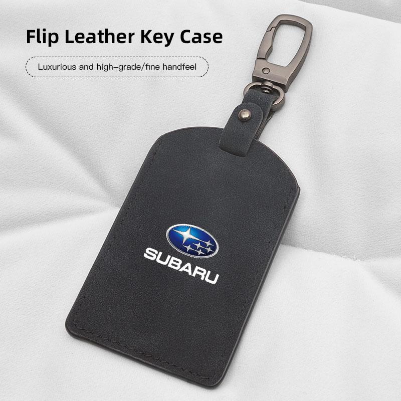 Luxurious high-grade Flip Leather Key Case For Subaru STI WRX Forester Impreza Legacy Outback XV WAS Ascent Atenza BRZ Tribeca Y2