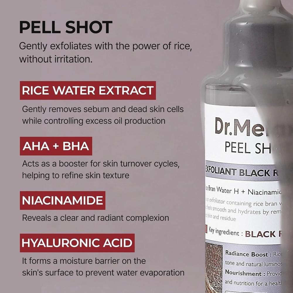 Доктор. Melaxin Peel Shot Эксфолиант Ампула с черным рисом 80 мл
