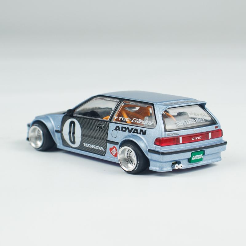 Kaido House + MINIGT Honda Civic EF Kaido Roulette V1 Сплав Модель Машины 179