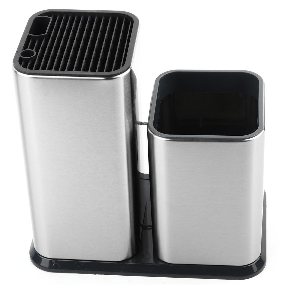 Thickened Utensil Bucket Rustless Steel Storage Tube Storage Holder Spoon Storage