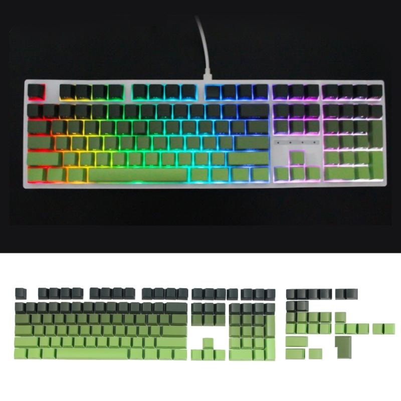 Клавиши с боковой печатью, пропускающие свет, OEM PBT, двухкомпонентное литье с подсветкой, 133 клавиши для механической клавиатуры