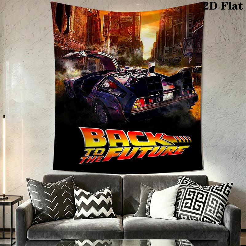 Тканое полотно для домашнего декора с узором DeLorean из фильма «Назад в будущее», настенное панно, декоративная ткань для стены RV.SGT0917329