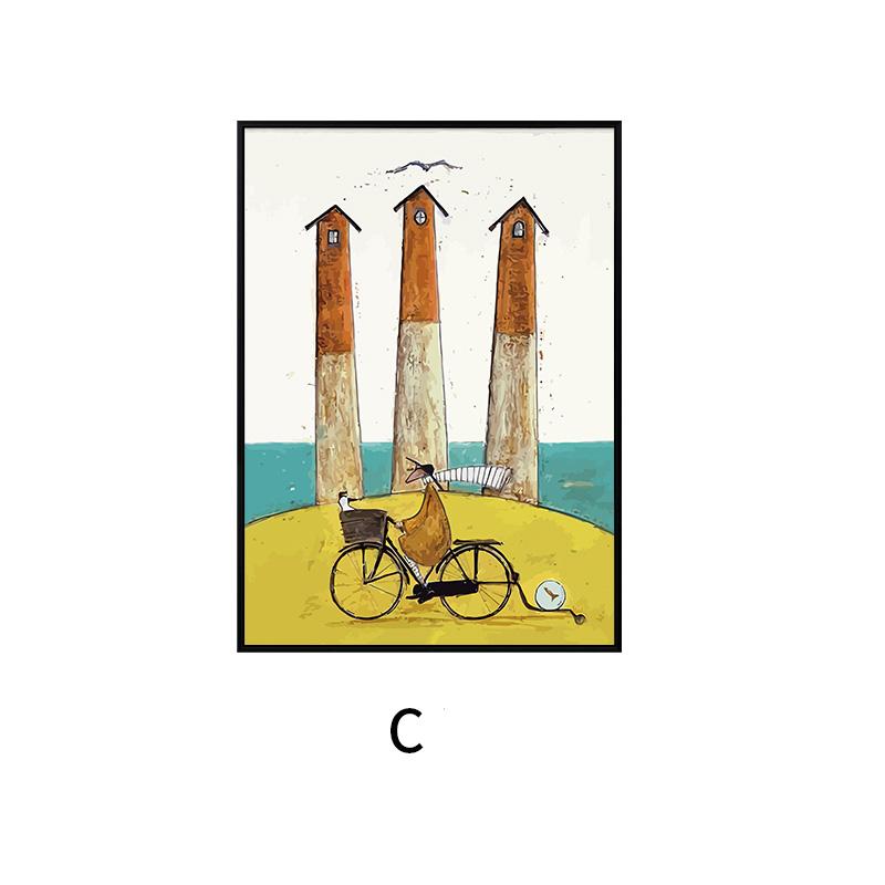 Милый мультфильм Happy Family Lover, картина на холсте, счастье, любовь, постеры и принты для гостиной, спальни, декор, настенное искусство