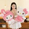 65 см Sanrio Hello Kitty Кавайная Роза My Melody Плюшевая Игрушка Аниме Мультфильм Аниме Большой Размер Мягкая Набивная Кукла Подушка Детский Подарок на День Рождения