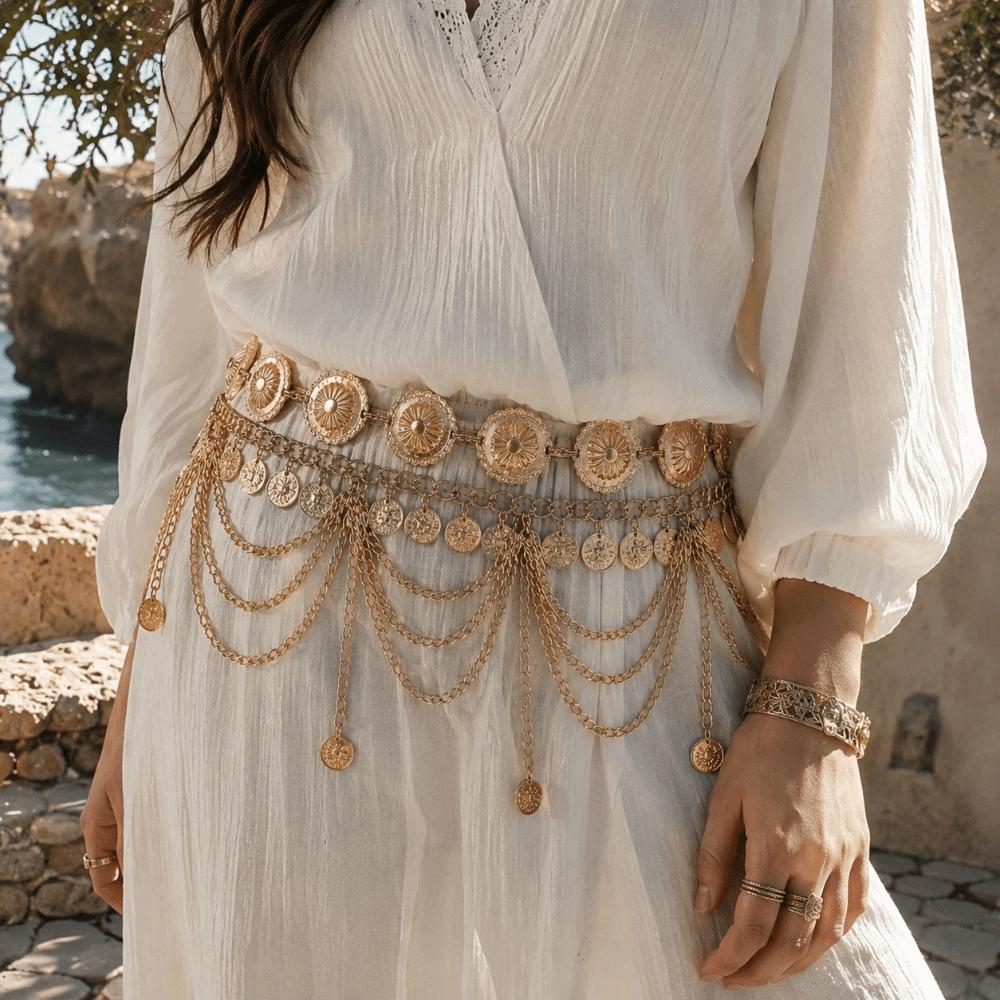 Elegant Fringe Belt Tassel Dance Accessories Bohemian Multi Layer Waist Chain Festival