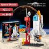Space Aviation Manned Rocket Building Blocks With Astronaut Figure City Aerospace Model Bricks Children Toys for Kids