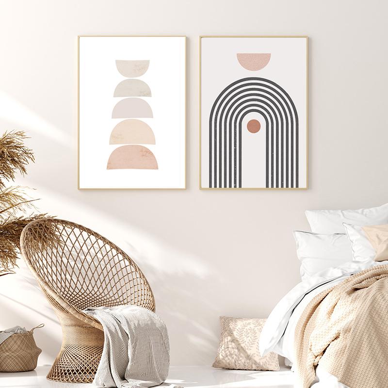 Картина на холсте в стиле бохо, настенные художественные картины, постеры, бежевый стиль, картина на холсте в стиле бохо, принты, интерьер гостиной, домашний декор