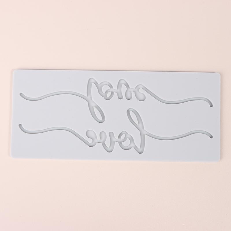 1 шт. силиконовый коврик с надписью «Любовь» для торта-помадки, мусса, шоколадного торта, силиконовый коврик для кружева, кухонные принадлежности «сделай сам», инструменты для выпечки
