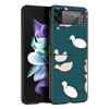 Чехол для телефона Samsung Galaxy Z Flip 3 4 5 Жесткий Черный Складной ПК Для Samsung Z Flip3 Защитный Корпус Мультяшная Утка Гусь Игра