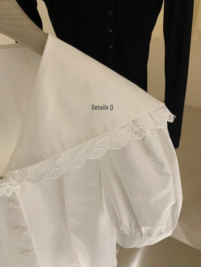 Модная темно-синяя рубашка с коротким рукавом и воротником для женщин Guangzhou Thirteen Hong Весна/Лето