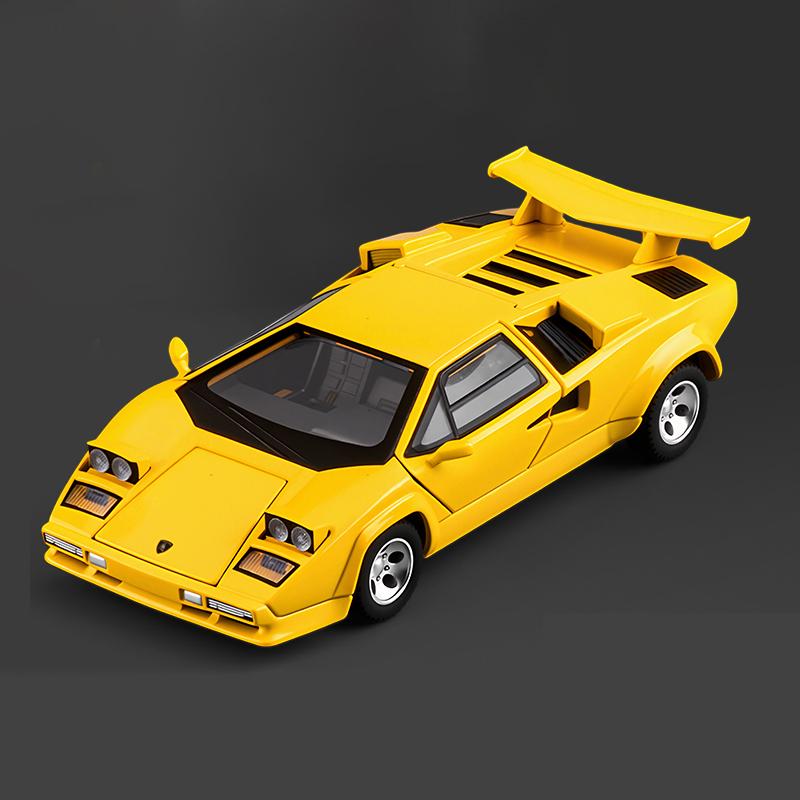 1/32 Lamborghini Countach LP5000s Сплав Модель Спортивного Автомобиля Литые Металлические Гоночные Автомобили для Трека Модель Транспортных Средств Симуляция Звук Свет Детская Игрушка Подарок