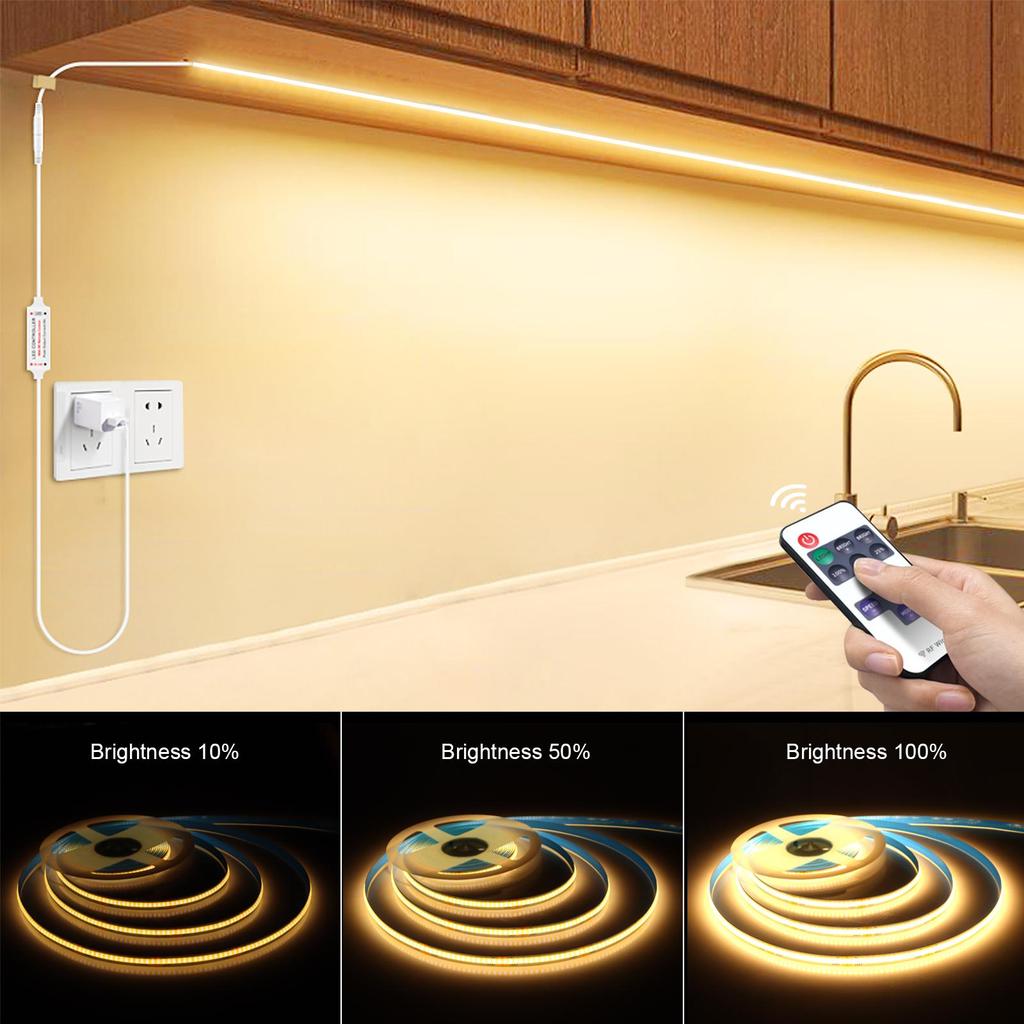 COB Светодиодные ленты для декора стен комнаты 5V Питание от USB Светодиодная лента с РЧ пультом управления Поддержка диммирования Подсветка для телевизора/зеркала