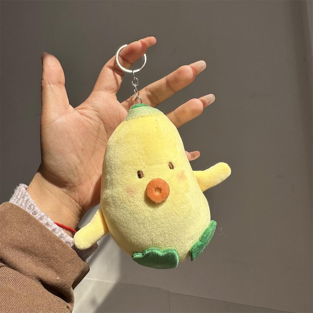 Banana Duck Plush Toy Doll Keychain Decorative Pendant Children Gifts Birthday