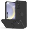 Case for Samsung Galaxy S24 Plus - Silicone - Black - 360° Rotating Ring