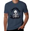 Skeleton With Flowers Tshirt Classic Crew Neck Cotton Tshirt