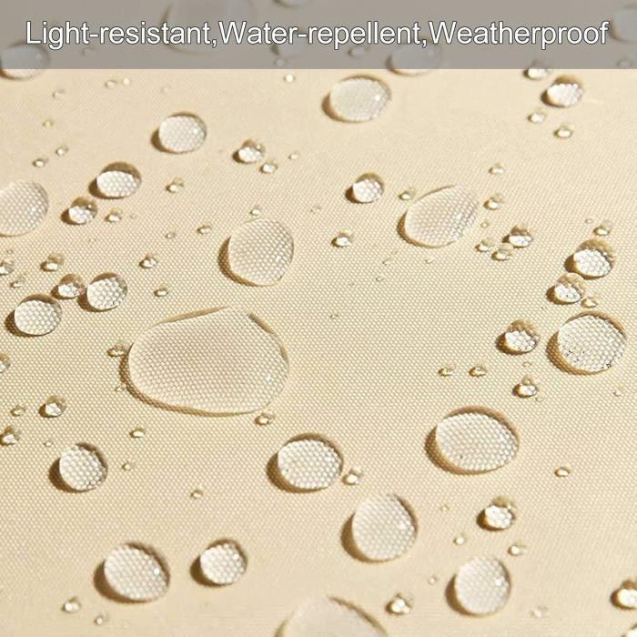 Voile d'ombrage - OUJI - Rectangulaire 2x3m - Imperméable - Résistant aux UV - Beige