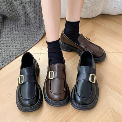 Женские кожаные туфли Мэри Джейн модные повседневные на платформе маленькие кожаные туфли весна новые кожаные на одном ремешке любовь